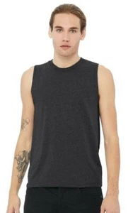 Bella+Canvas 3483 Unisex Jersey Muscle Tank New Heather Dark Gray MD Medium - Picture 1 of 1