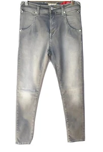 MET Jeans da donna elasticizzati skinny invernali slim denim grigio chino 24 38 - Foto 1 di 12