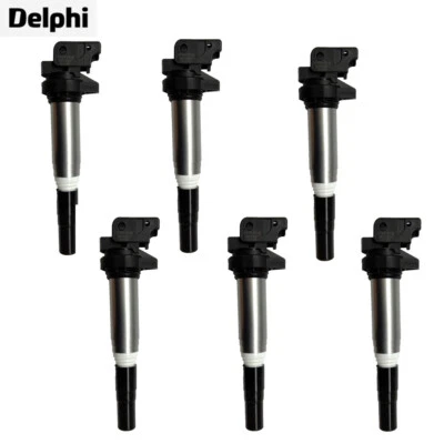 12138647689 Delphi Ignition Coils OEM ×6 for BMW 135i 335i 325i  X6 X3 3.0 L6 Foto 1 de 4