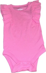 New Cat & jack Youth pink ribbed ruffles girls baby Romper Infant 3-6 Months - Picture 1 of 2