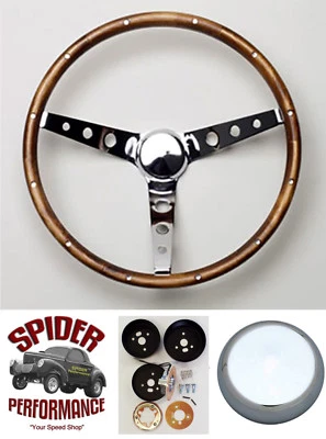 1963-1964 Mercury steering wheel 15" CLASSIC WALNUT WOOD - Image 1 of 4