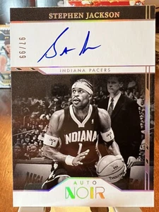 2021-22 Noir Stephen Jackson On Card Auto Black White Autograph #/99 Pacers D001 - Picture 1 of 2
