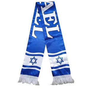 Sciarpa israeliana bandiera raso Israele Gerusalemme sciarpe di stato ebraico paese giornata di stato - Foto 1 di 10