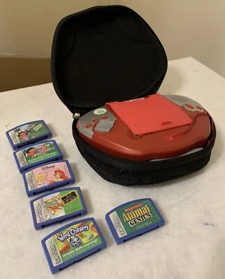 Leap Frog Leapster Educational Learning Handheld Red Console + games - Image 1 of 4