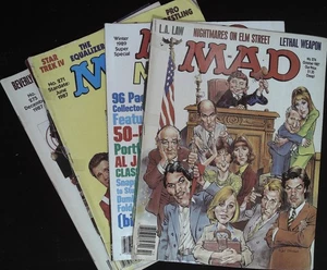 Lot of 4 Vintage Mad Mags 1987, Bev. Hills Cop, Star Trek, L.a.Law,Magazine Lot - Picture 1 of 9