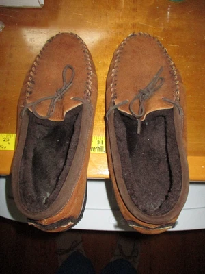 男式绒面革棕色拖鞋,按地码 11 — 第 1/4 张图片