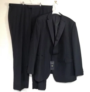 Scott & Taylor London Schwarz Smart Hose Jacke Anzug Brustumfang 54" Taille 46" - Bild 1 von 21