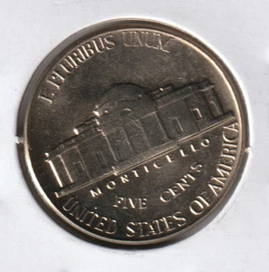 1955 Jefferson Nickel DDR gedrehter Stempelfehler kein Münzzeichen Stichtag 5 Cent Münze - Bild 1 von 2