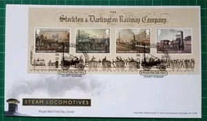 2025 Steam Locomotives Stockton Darlington Railway M/S FDC Steam County Durham - Picture 1 of 2