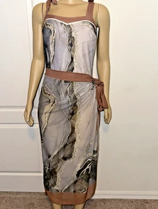 NEU OHNE ETIKETT DAMEN GRÖSSE 1XL HOHER OBERSCHENKEL EINTEILER BADEANZUG BRAUN & GOLD MIT WICKLUNG - Bild 1 von 6