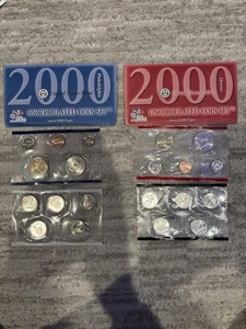 2000 P&D Mint Sets Uncirculated US,Envelopes & COAs (1 Set) - Picture 1 of 1
