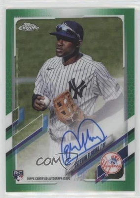 2021 Topps Chrome Rookie Green Refractor /99 Estevan Florial #RA-EF Auto RC - Image 1 of 2