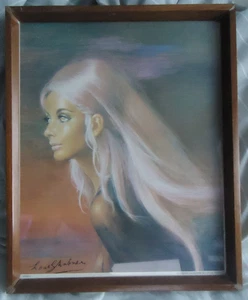 Vintage Louis Shabner Wanda 1970's Calendar Print Framed 38cm x 30cm Picture - Picture 1 of 6