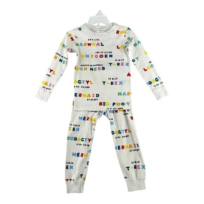 Hanna Andersson Kids Organic Cotton Pajama Set Mythical Creatures Size 3 Unisex - Image 1 of 4
