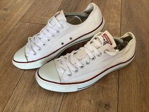 Converse All Star Trainers UK 9 White Leather Low Top RMF01-EH - Picture 1 of 24
