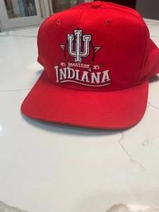 Vintage Starter Indiana Hoosiers Red & White Snap Back Baseball Cap Korea - Bild 1 von 5