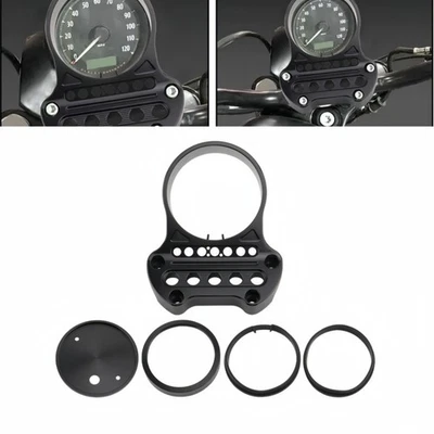 Suporte de realocação de velocímetro CNC preto para Harley Sportster XL1200 1995-2007 - Imagem 1 de 4