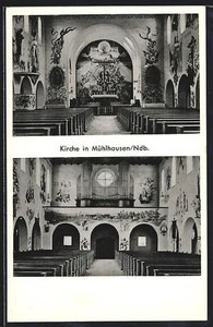 Ansichtskarte Mühlhausen / Neustadt, Innenraum der Kirche  - Picture 1 of 2
