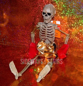 16" BOXER JOINTED SKELETON FIGURE hangable Halloween horror skeletal boxing evil - Picture 1 of 7