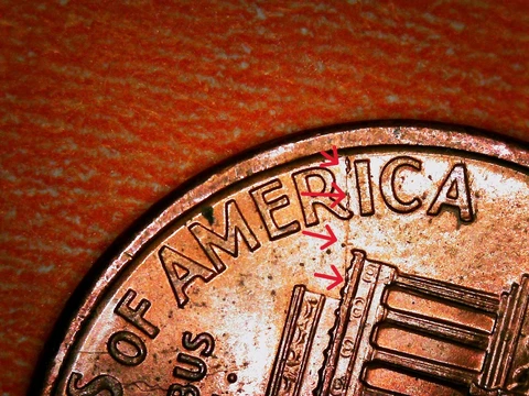 coins paper money errors 1997 LINCOLN MEMORIAL CENT DIE CRACK ON REVERSE Cover