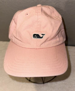Vineyard Vines Pink Strapback Hat One Size Navy Whale Logo - Picture 1 of 7