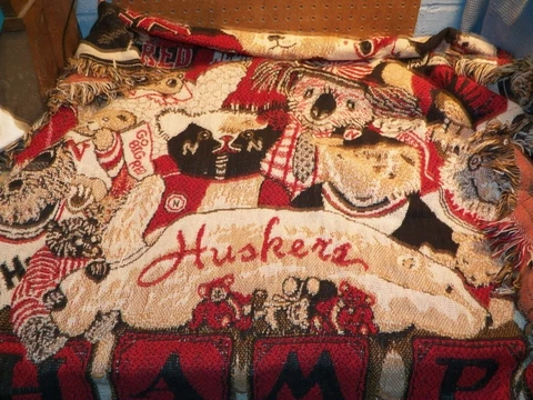 1995 S BAUER REBER Throw Blanket - NEBRASKA CORNHUSKERS HUSKERS FOOTBALL Cover