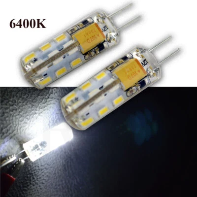 4pcs G4 LED Light Bulb White 1.5W (3014 24SMD) AC/DC 12Volt Bi Pin Base Lamps - Image 1 of 4