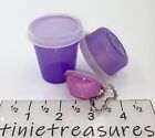 Tupperware Bowl Keychain Midget Smidget Set Purple Tinietreasures
