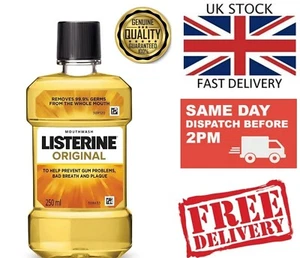 Buy 2 Get 1 Free 250ml LISTERINE Original Mouthwash Prevent Gum Problems, Plaque - Picture 1 of 7