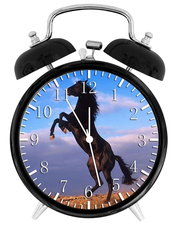 Beautiful Horse Alarm Desk Clock 3.75" Home or Office Decor Y45 Nice For Gift - Image 1 of 1