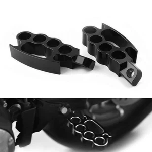Motorcycle Foot Pegs Footrest For Harley Dyna Sportster XL1200 Softai Touring - Picture 1 of 5