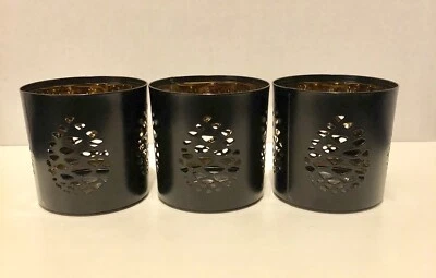 IKEA Metal Negro Pilar Candelabro Soporte Cubierta Pantalla (Lote de 3) Foto 1 de 4