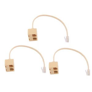 3stk. RJ12 Doppel Löcher Buchse Telefon Drahtkabel Inline Stecker Verteiler - Bild 1 von 2