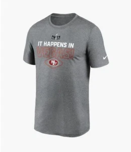 Herren Nike Heather Gray San Francisco 49ers Super Bowl LVIII Logo Lockup T-Shirt - Bild 1 von 2