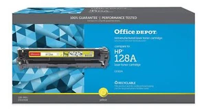 New Office Depot Reman Toner Cartridge Replaces HP 128, Yellow - Picture 1 of 3