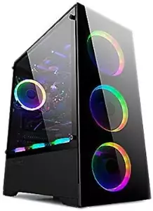 B-Voguish-Rgb Gaming PC ATX Case, Include: 6 X 120Mm ARGB Fans, 1 X 10 Fans Cont - Picture 1 of 12