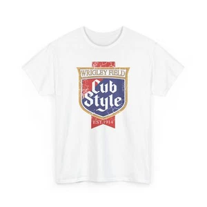 Cub Style Wrigley Field Vintage Unisex Tee, Baseball Fan Gift, Shirt, Sports - Picture 1 of 14