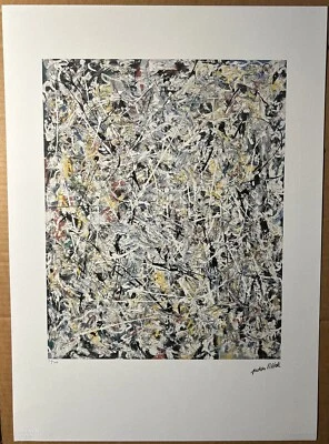 Litografía Jackson Pollock (después) "White Light" edición limitada O/S Foto 1 de 4