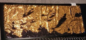 MELODY MERMAID SEQUIN TABLE DECOR 14"x36" REVERSIBLE BURNT ORANGE/BLACK PARTY - Picture 1 of 7