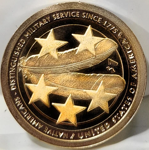 2021-S $1 Native American Sacagawea Proof Dollar American Indians in US Military Cover
