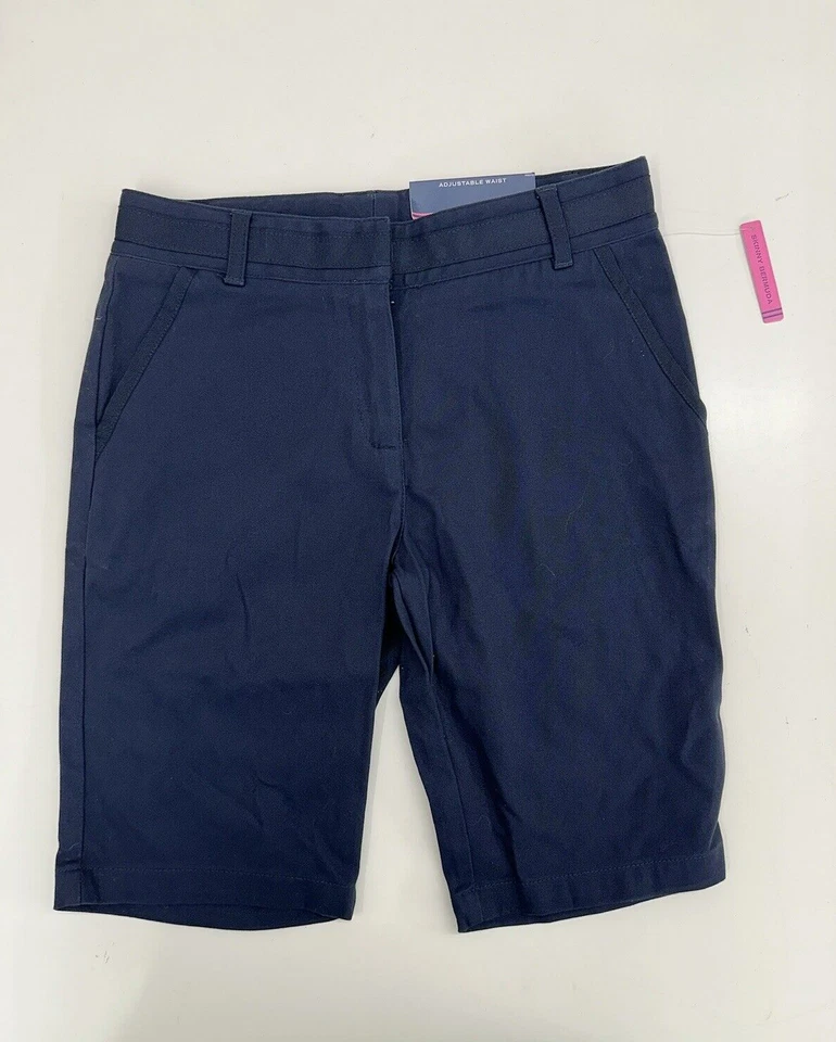 Pantalones Cortos Uniforme Escolar Nautica Niñas Talla 10 Ajustables Ajustados Bermudas Azul Nuevo con Etiquetas Foto 1 de 4