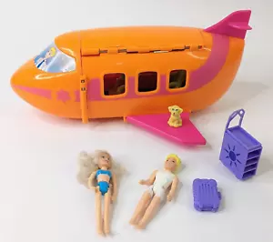 Muñeca Polly Pocket 2002 Groovy Getaway avión avión avión a reacción naranja - Imagen 1 de 6