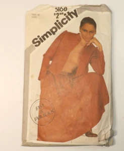 Vintage Schnittmuster Simplicity Fast & Fabulous #5168 Größe 12 Miss Cut - Bild 1 von 3