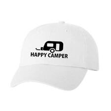 YOUTH HAT CAP HAPPY CAMPER CAMPING OUTDOOR FAMILY FUN KIDS VINYL PRINT