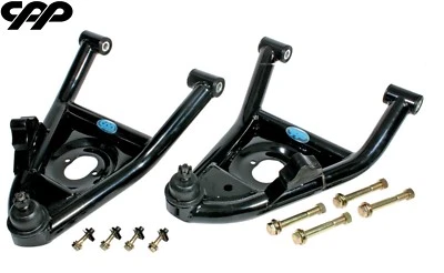 1964-72 CHEVY CHEVELLE EL CAMINO CPP BLACK LOWER TUBULAR CONTROL ARMS USA MADE - Image 1 of 4