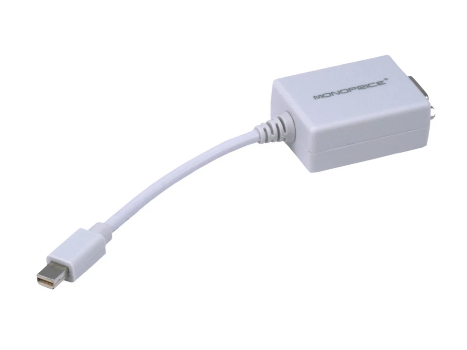 Monoprice Mini DisplayPort 1.1 to VGA Adapter, White - Image 1 of 1