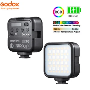 Godox LED6R RGB LED Video Light HSI 36000 Colors CCT Bicolor 3200K-6500K Battery - Picture 1 of 12