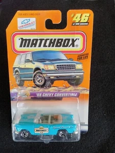 Matchbox on Card   #46 '55 Chevy Convertible Mattel Wheels made in China item 78 - Picture 1 of 3