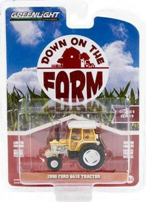 1990 Ford 6610 Yellow Down on the Farm 1:64 Diecast Model by Greenlight 48050E - Image 1 of 2
