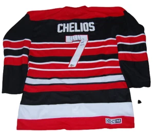 CHRIS CHELIOS signed (CHICAGO BLACKHAWKS) Custom hockey jersey BECKETT BG93615 - Picture 1 of 2